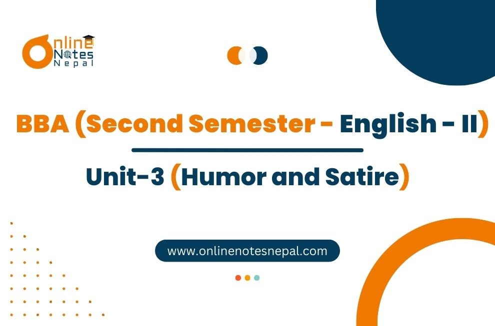 Unit 3: Humor and Satire - English - II | Second Semester Photo